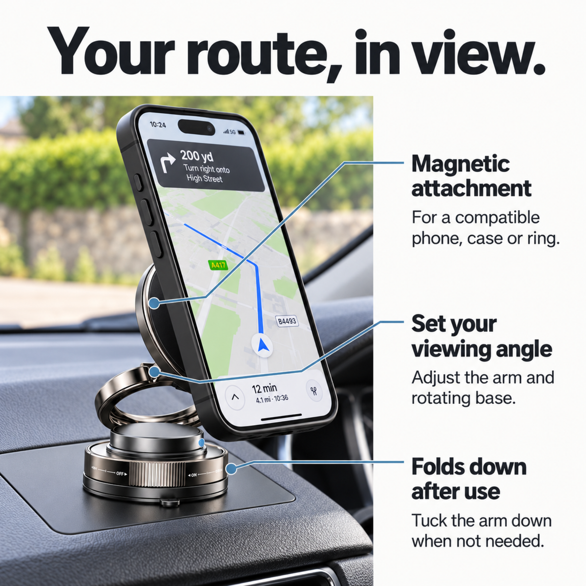 Folding Magnetic Phone Holder