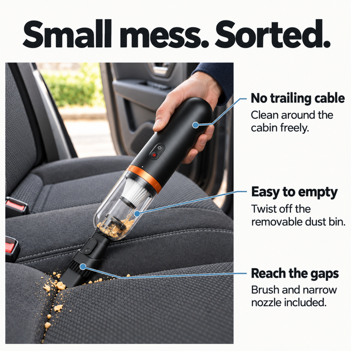 Compact Cordless Car Vacuum