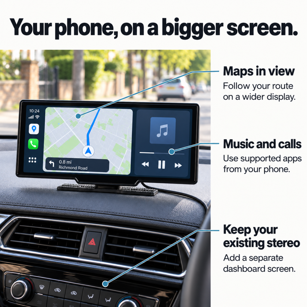 10.26-inch CarPlay & Android Auto Screen